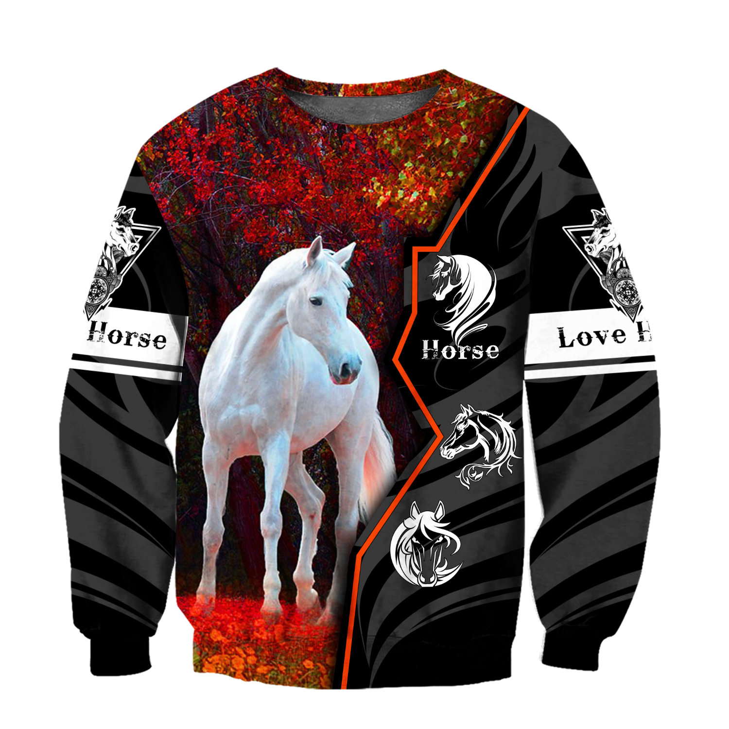 Beautiful Horse 3D All Over Printed shirt for Men and Women Pi040103-Apparel-TA-Sweat Shirt-S-Vibe Cosy™