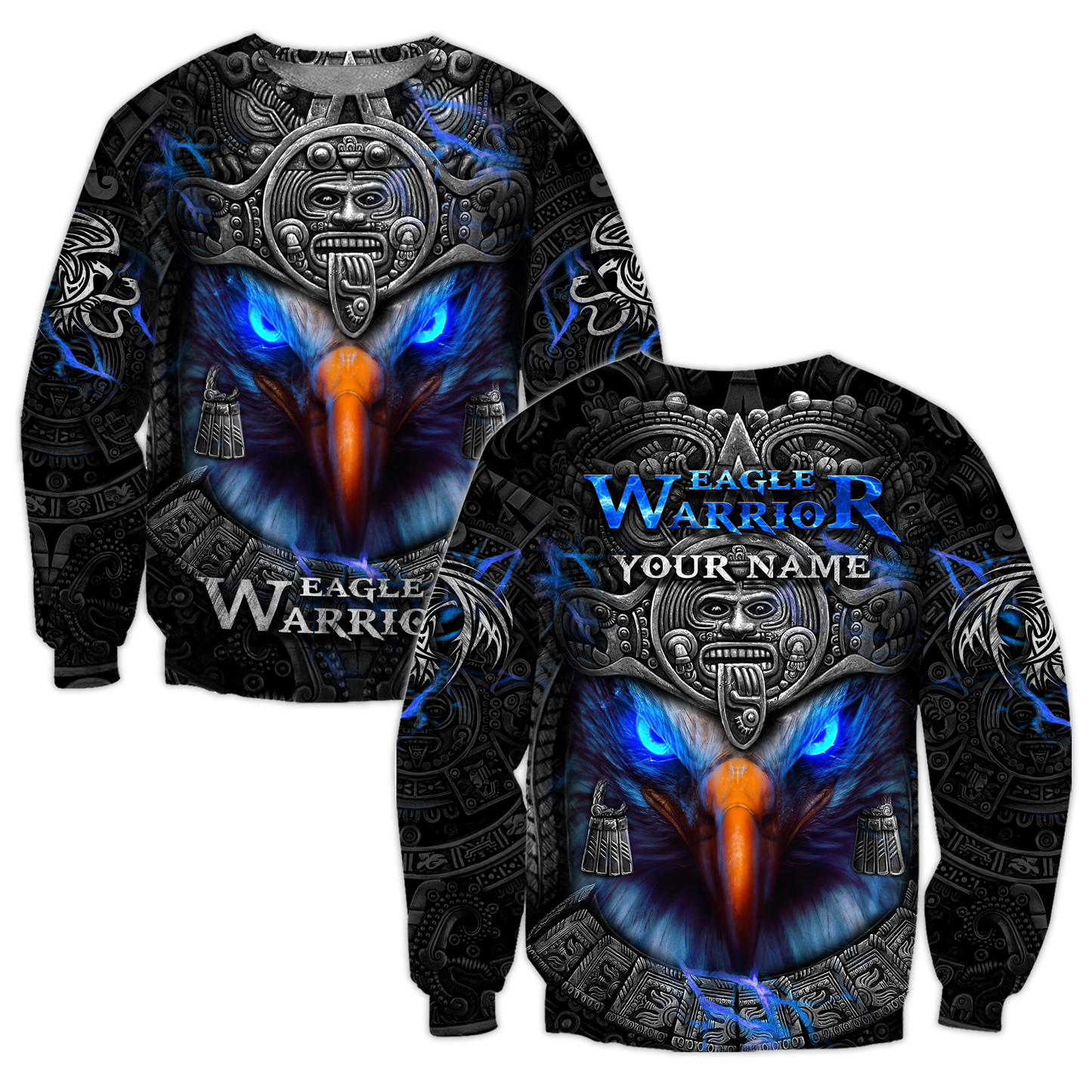 Eagle Warior Aztec 3D All Over Printed Shirts For Men And Women