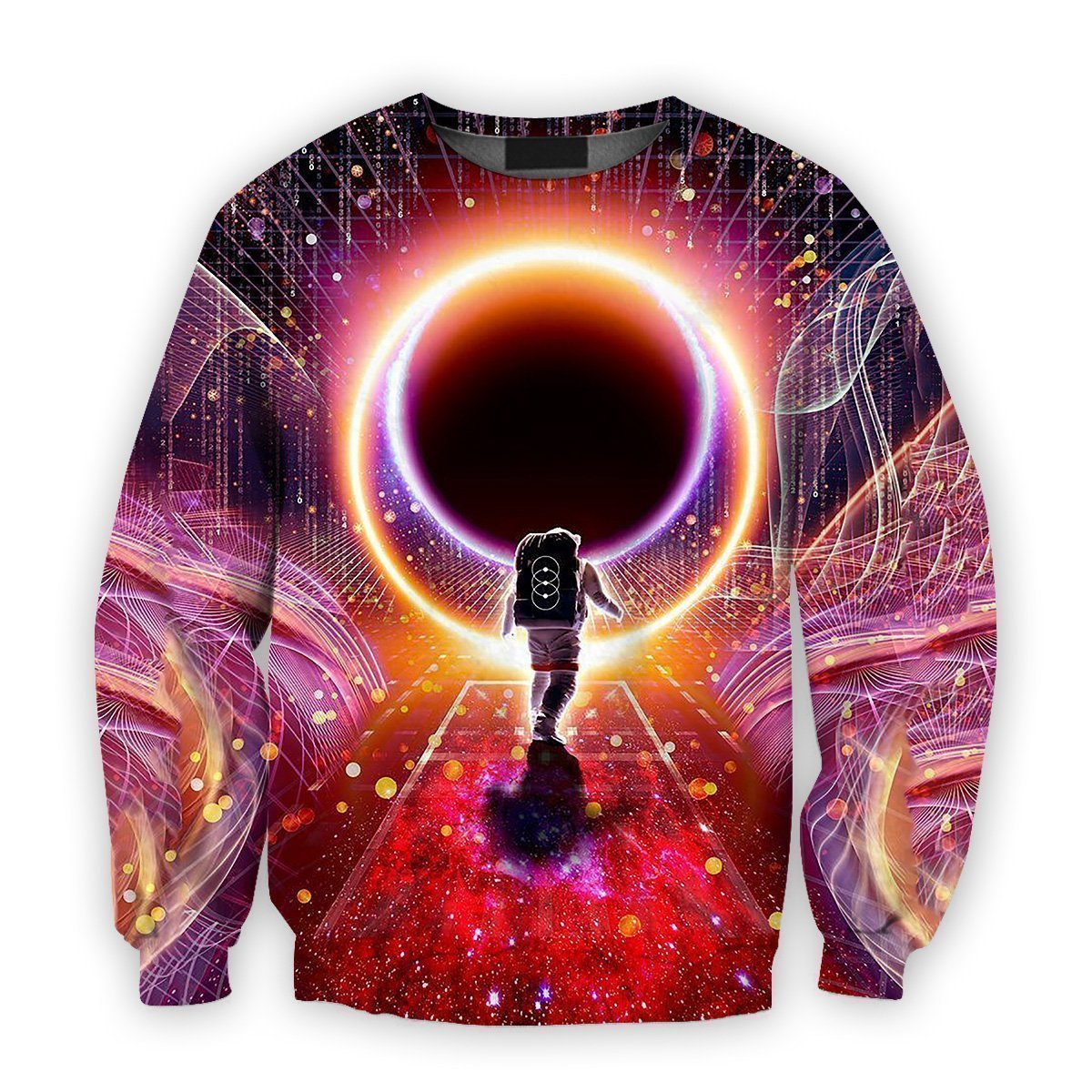 3D all over print astronaut with many planets-Apparel-HbArts-Sweatshirt-S-Vibe Cosy™