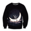 3D all over print astronaut rowing a moon boat in space-Apparel-HbArts-Sweatshirt-S-Vibe Cosy™