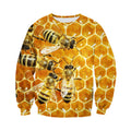 3D All Over Printed Bees Shirts and Shorts-Apparel-6teenth World-Sweatshirt-S-Vibe Cosy™