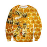 3D All Over Printed Bees Shirts and Shorts-Apparel-6teenth World-Sweatshirt-S-Vibe Cosy™