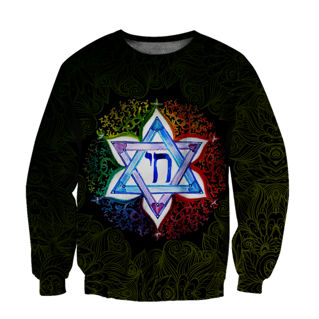 Premium Hanukkah Jewish Chai Symbol Star Of David All Over Printed Shirts For Men And Women MEI