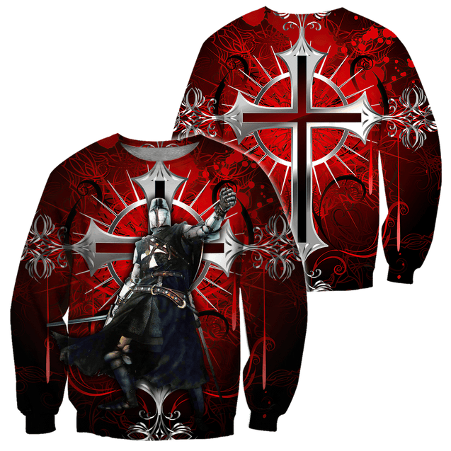 Premium Knight Templar Red Cross All Over Printed Shirts For Men And Women MEI