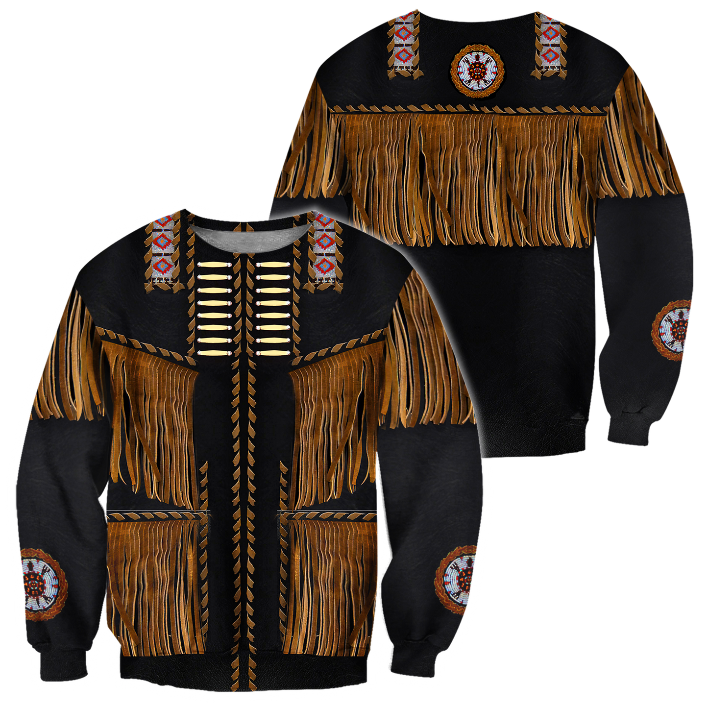 Native Cowboy Jacket No3 Cosplay 3D Over Printed Unisex Deluxe Hoodie