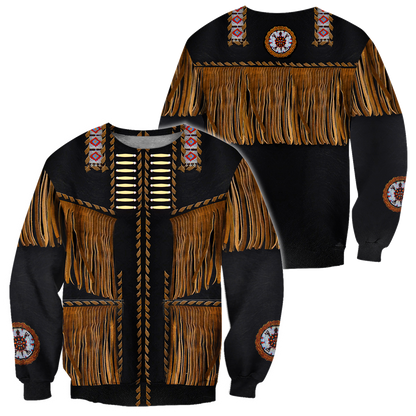 Native Cowboy Jacket No3 Cosplay 3D Over Printed Unisex Deluxe Hoodie
