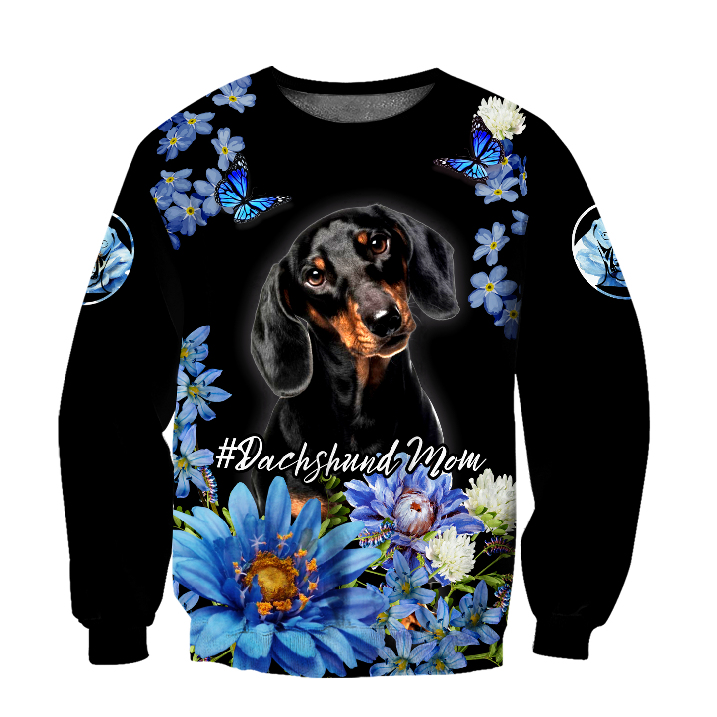 3D Dachshund and Flower Unisex Shirts
