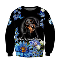 3D Dachshund and Flower Unisex Shirts