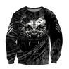 Warrior White Tiger Hoodie Over Printed for Men and Women