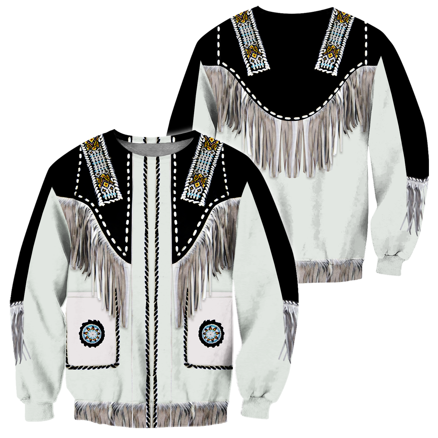 Native Cowboy Jacket No4 Cosplay 3D Over Printed Unisex Deluxe Hoodie ML