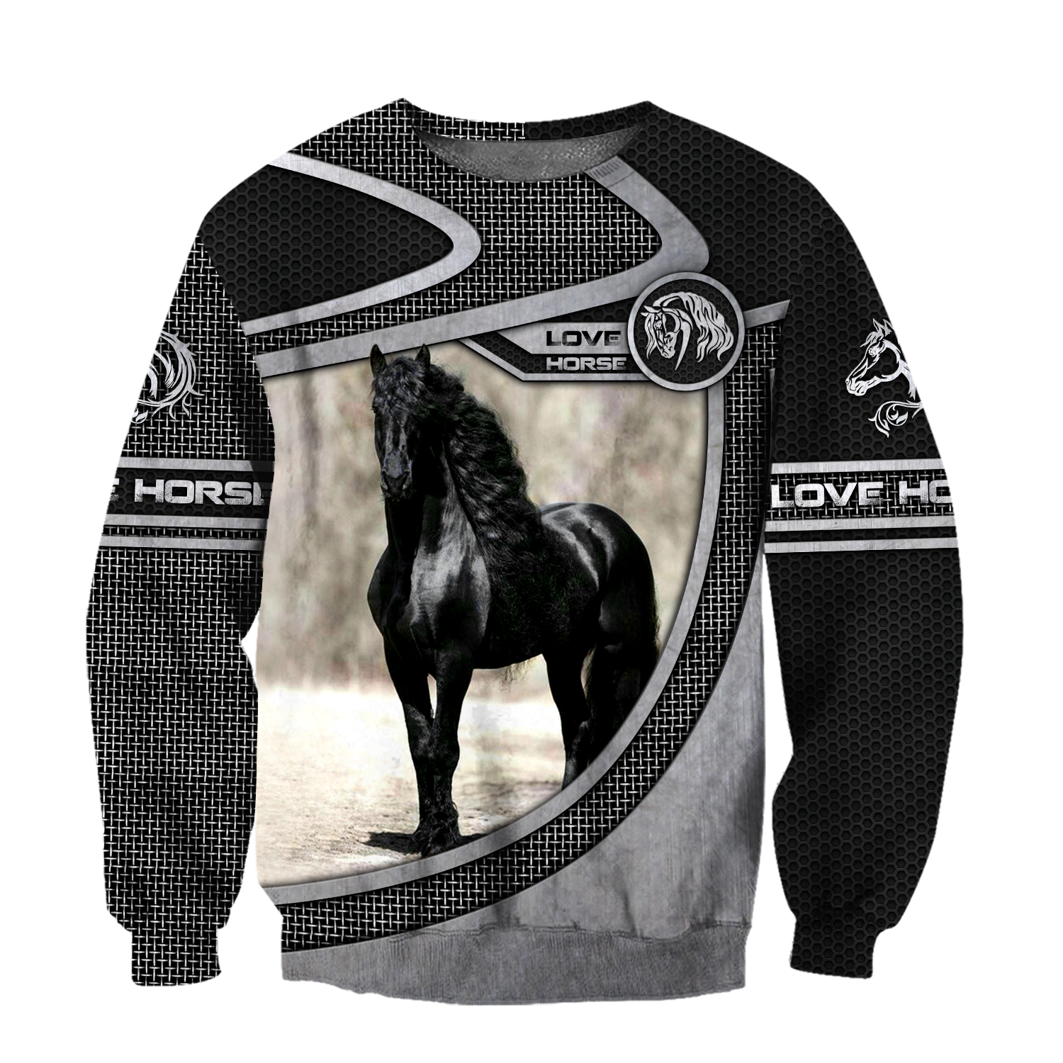Love Horse 3D All Over Printed Shirts Pi150501-Apparel-TA-Sweatshirts-S-Vibe Cosy™