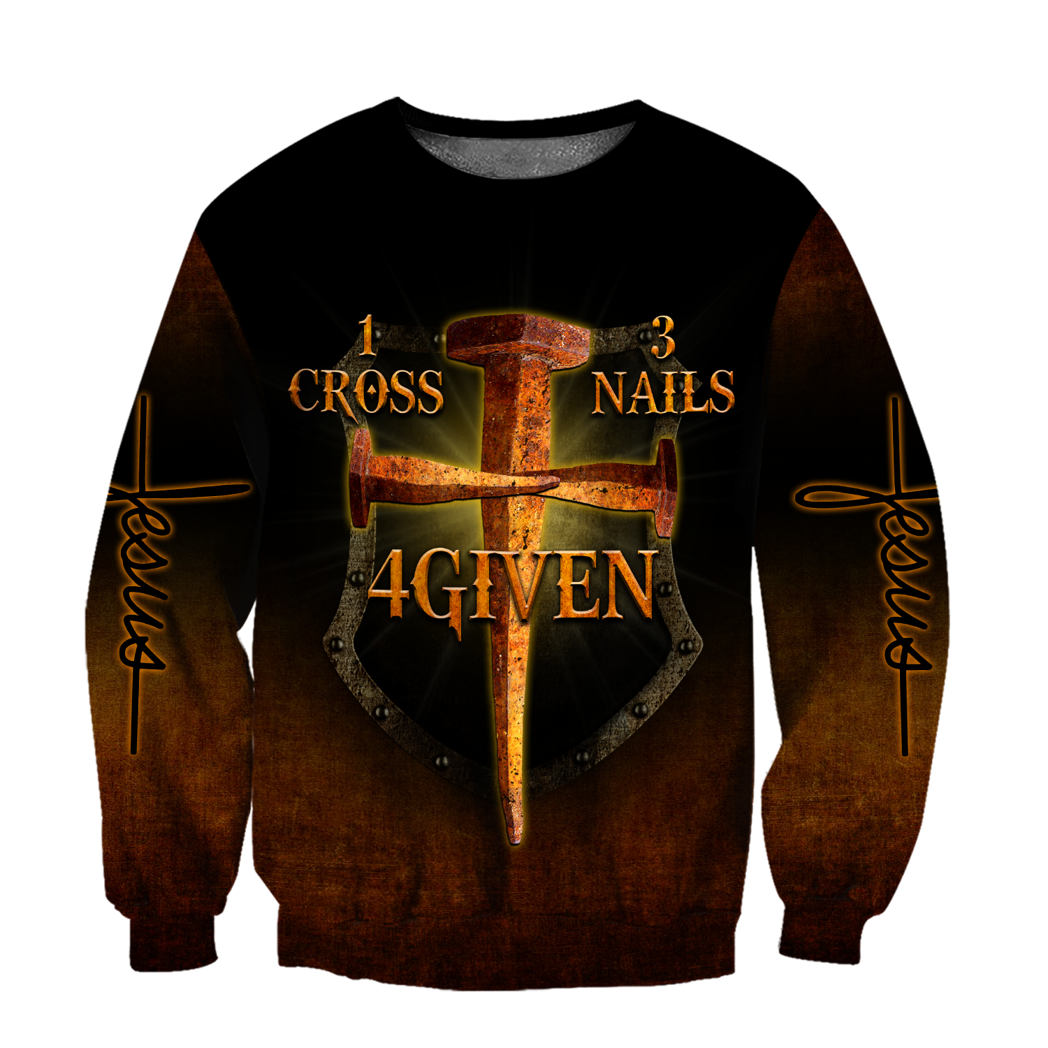 1 Cross 3 Nails 4 Given 3D All Over Printed Shirts For Men and Women Pi30062002-Apparel-TA-Sweatshirts-S-Vibe Cosy™