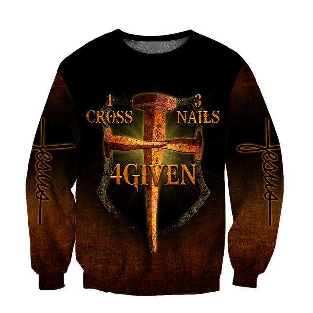 1 Cross 3 Nails 4 Given 3D All Over Printed Shirts For Men and Women Pi30062002-Apparel-TA-Sweatshirts-S-Vibe Cosy™