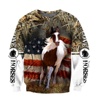 Love Horse 3D All Over Printed Shirts Pi080501-Apparel-TA-Sweatshirts-S-Vibe Cosy™