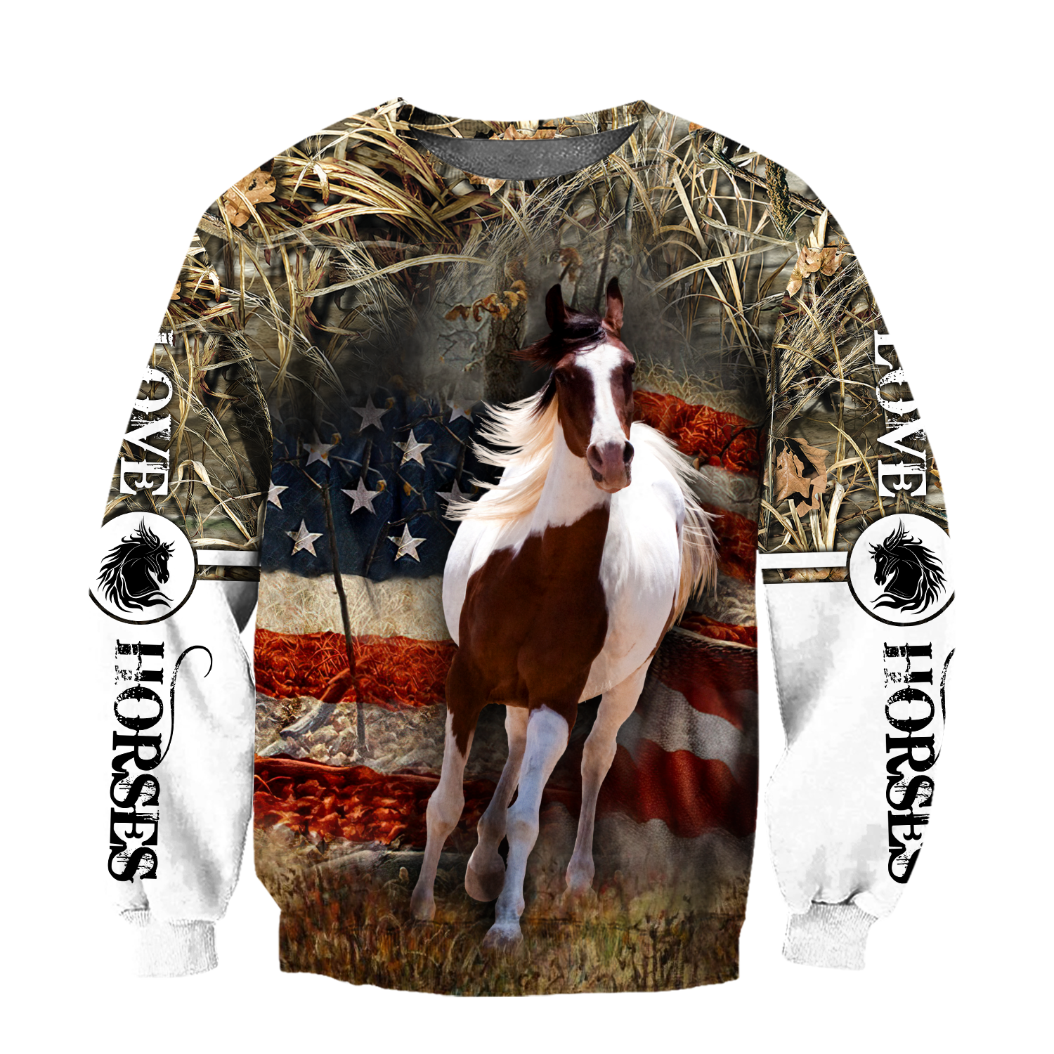 Love Horse 3D All Over Printed Shirts Pi080501-Apparel-TA-Sweatshirts-S-Vibe Cosy™
