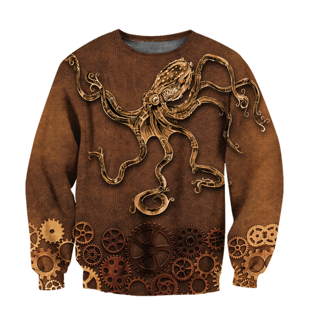 Octopus Steampunk Mechanic All Over Printed Hoodie For Men and Women DD11102001CL-NDD