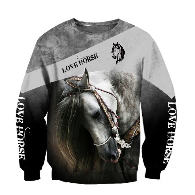 Beautiful Horse 3D All Over Printed shirt for Men and Women Pi070101-Apparel-NNK-Sweat Shirt-S-Vibe Cosy™