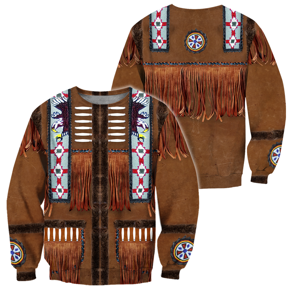 Native Cowboy Jacket No5 Cosplay 3D Over Printed Unisex Deluxe Hoodie ML