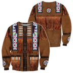 Native Cowboy Jacket No5 Cosplay 3D Over Printed Unisex Deluxe Hoodie ML
