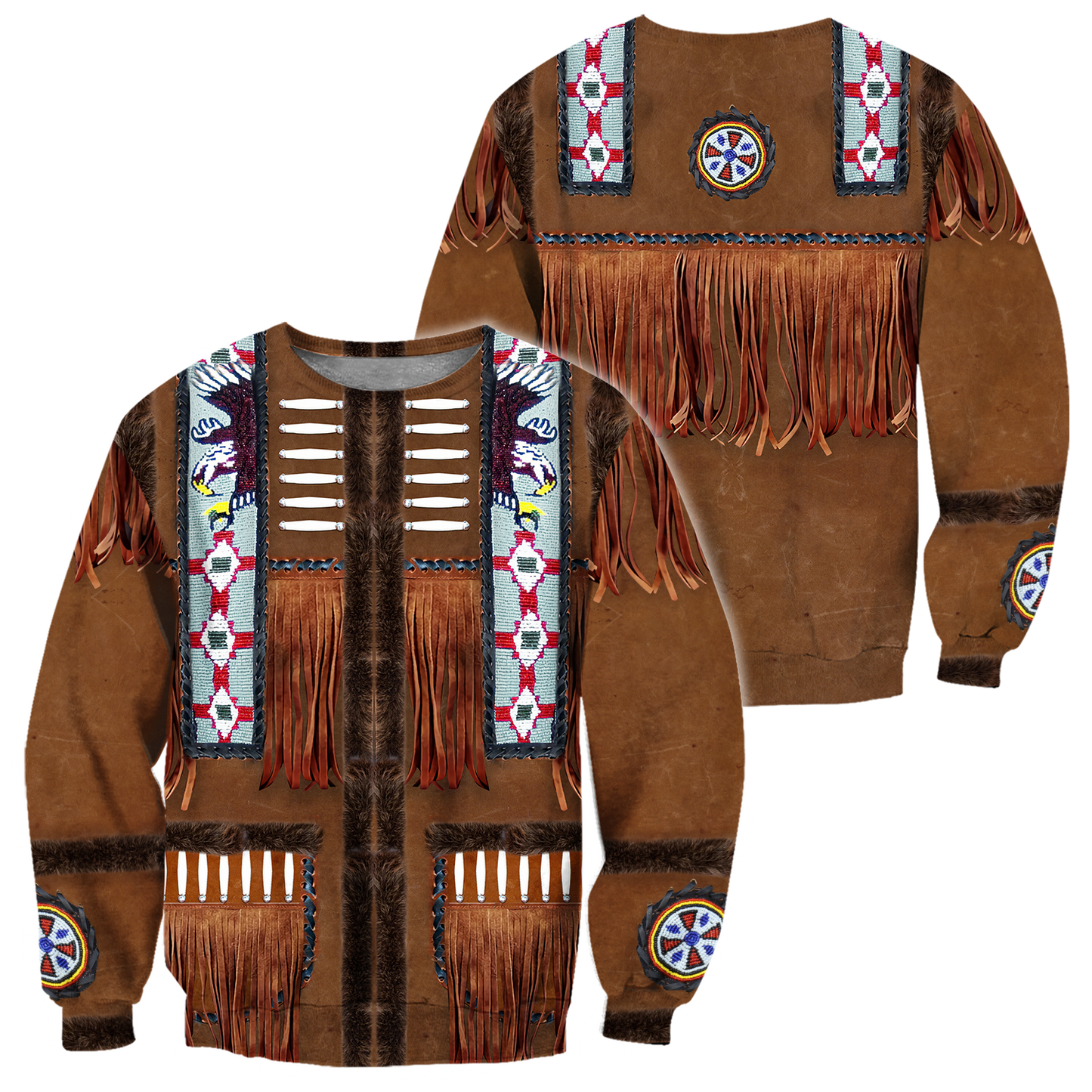 Native Cowboy Jacket No5 Cosplay 3D Over Printed Unisex Deluxe Hoodie ML