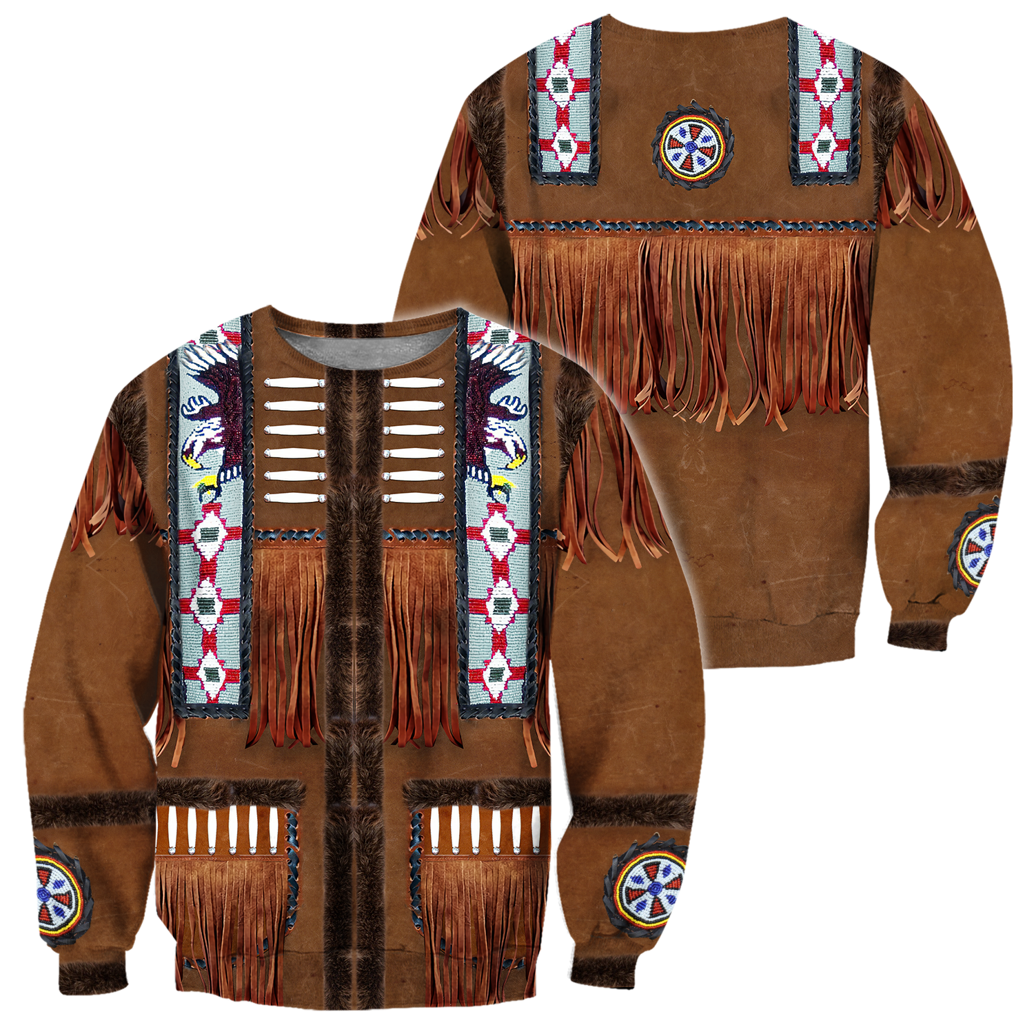 Native Cowboy Jacket No5 Cosplay 3D Over Printed Unisex Deluxe Hoodie ML