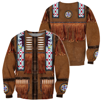 Native Cowboy Jacket No5 Cosplay 3D Over Printed Unisex Deluxe Hoodie ML