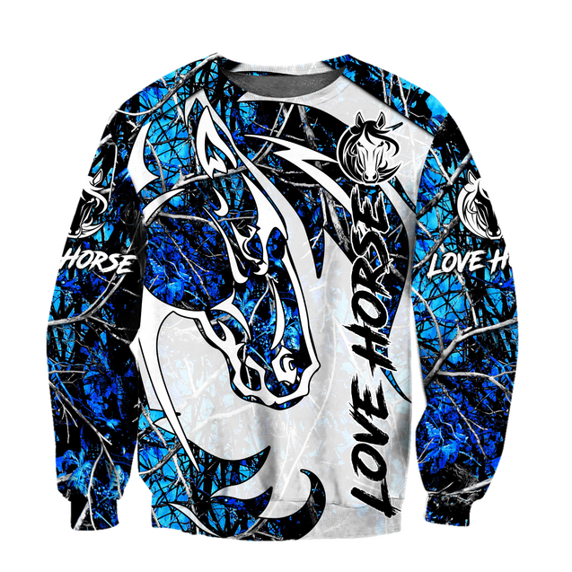 Beautiful Horse 3D All Over Printed shirt for Men and Women Pi060102-Apparel-NNK-Sweat Shirt-S-Vibe Cosy™