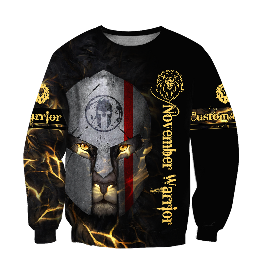November Spartan Lion Warrior 3D All Over Printed Unisex Shirts