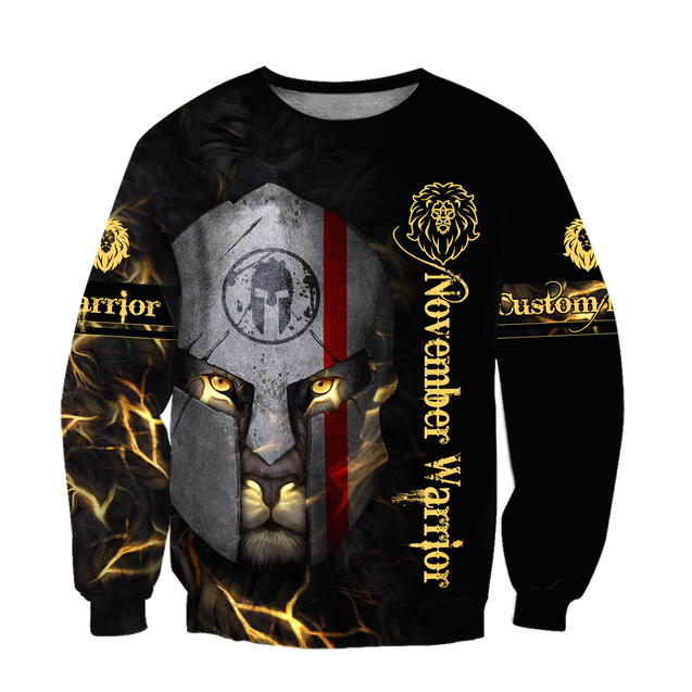 November Spartan Lion Warrior 3D All Over Printed Unisex Shirts