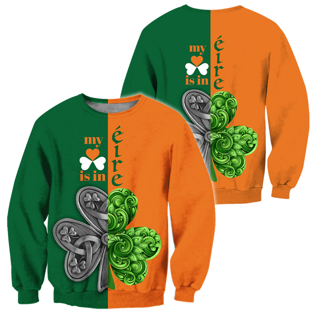 Irish Saint Patrick's Day Shamrock Celtic Cross Hoodie T-Shirt Sweatshirt Pi020306-Apparel-NM-Sweater-S-Vibe Cosy™