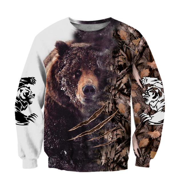 BEAR HUNTING CAMO 3D ALL OVER PRINTED SHIRTS FOR MEN AND WOMEN Pi071202 PL-Apparel-PL8386-sweatshirt-S-Vibe Cosy™