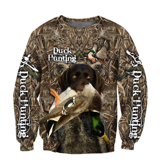 Duck Hunting Labrador Retriever Camo 3D All Over Print  Hoodie Pi17082001