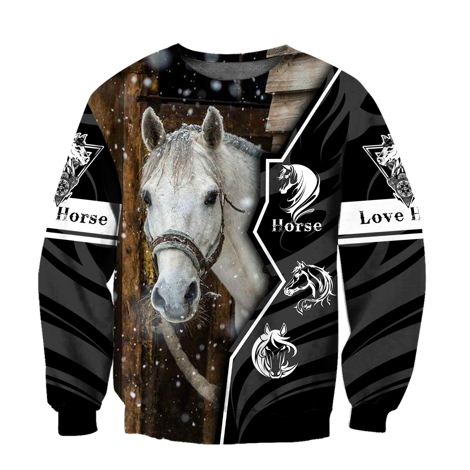 Beautiful Horse 3D All Over Printed shirt for Men and Women Pi040102-Apparel-TA-Sweat Shirt-S-Vibe Cosy™