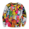 All Over Printed Parrots Shirts H153B-Apparel-HbArts-Sweatshirt-S-Vibe Cosy™