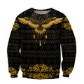 Eagle Gold Pattern 3D All Over Printed Shirts For Men