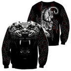Tattoo White Tiger  3D All Over Printed Unisex Shirts