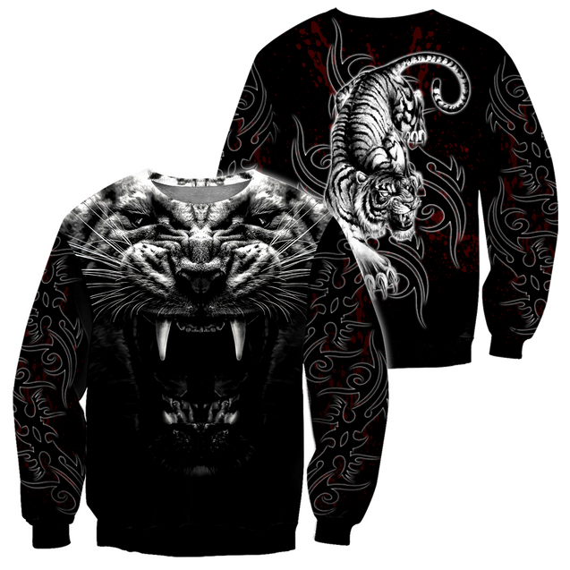 Tattoo White Tiger  3D All Over Printed Unisex Shirts