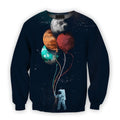 3D all over print astronaut with four planets-Apparel-HbArts-Sweatshirt-S-Vibe Cosy™