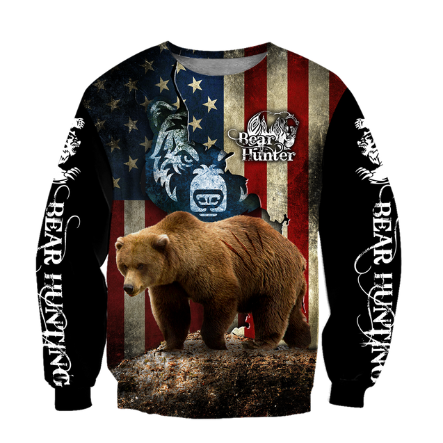 Bear hunter camo 3D all over printed shirts for men and women Pi111201 PL-Apparel-PL8386-sweatshirt-S-Vibe Cosy™