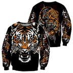 Tiger Fighter 3D Over Printed Shirt for Men and Women