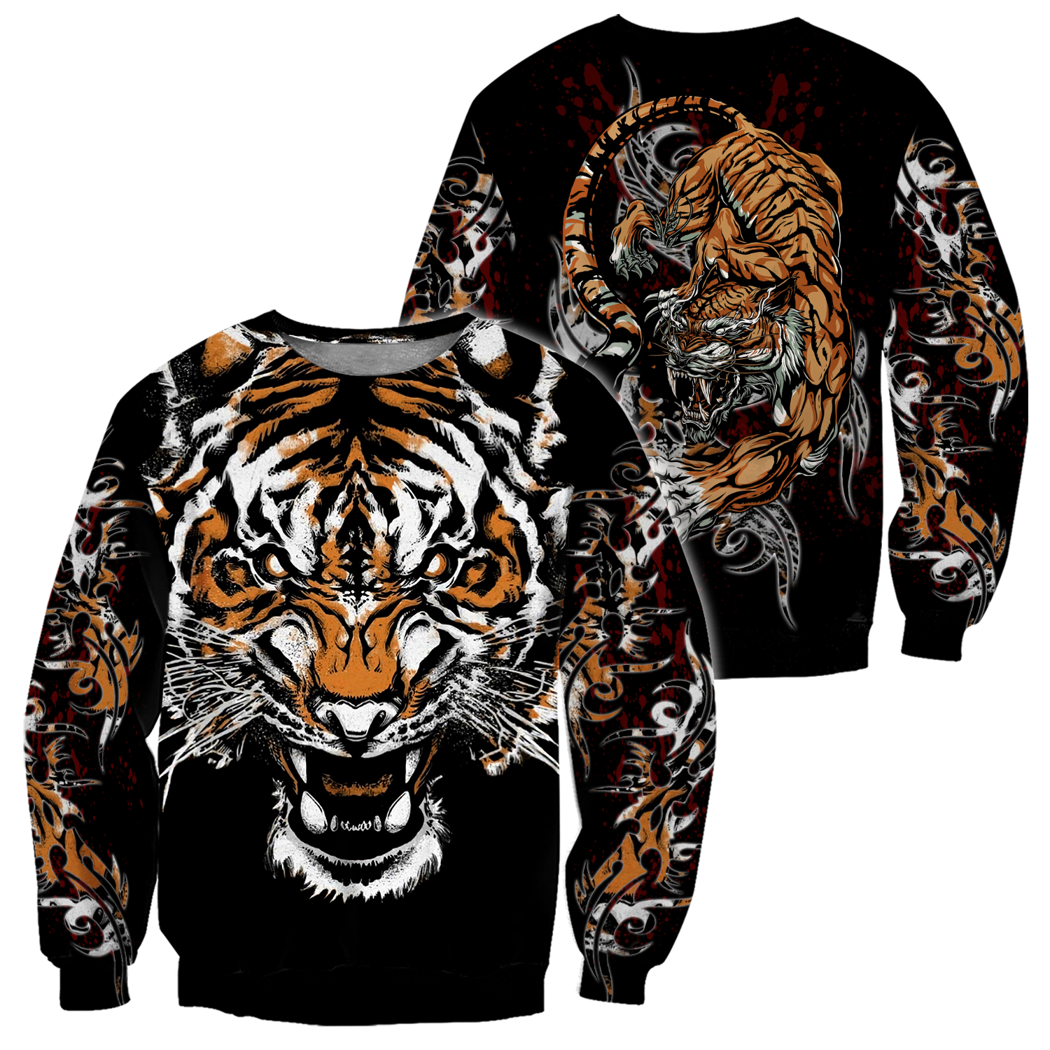 Tiger Fighter 3D Over Printed Shirt for Men and Women