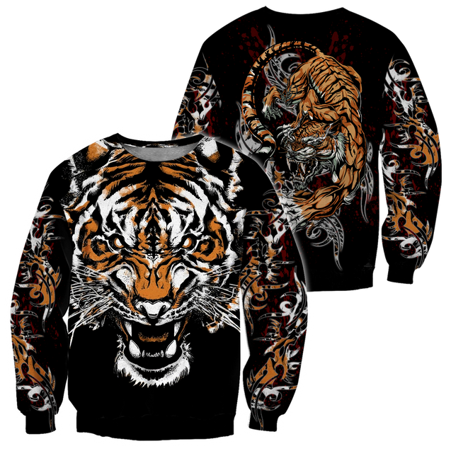 Tiger Fighter 3D Over Printed Shirt for Men and Women