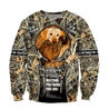 Hunting Labrador 3D Over Printed Unisex Deluxe Hoodie ML