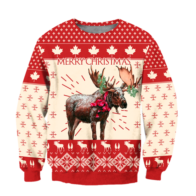 Christmas Reindeer Pi191001-Apparel-NNK-Sweat Shirt-S-Vibe Cosy™