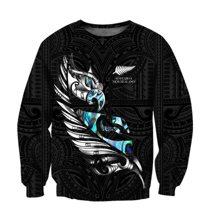 New zealand paua fern wing manaia 3d all over printed shirt and short for man and women MH290620