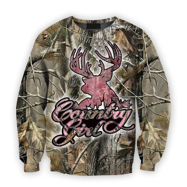 All Over Printed Country Girl Camo Shirts-Apparel-HbArts-Hoodies-S-Vibe Cosy™