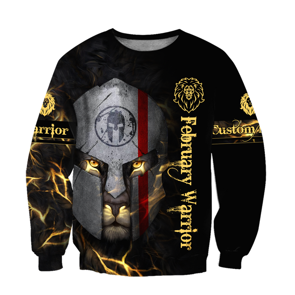 February Spartan Lion Warrior 3D All Over Printed Unisex Shirts