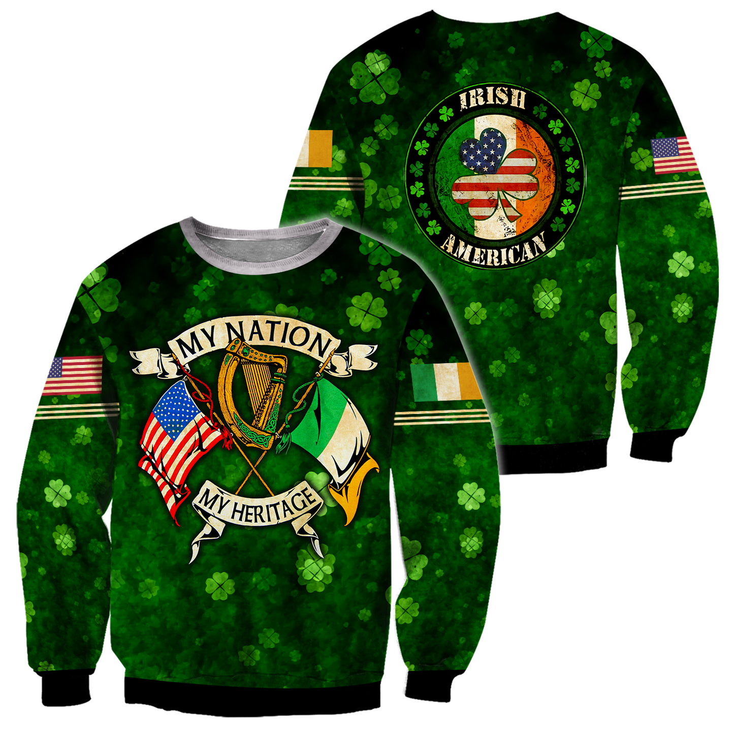 Irish St.Patrick day 3d hoodie shirt for men and women HVT31102001