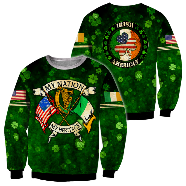 Irish St.Patrick day 3d hoodie shirt for men and women HVT31102001