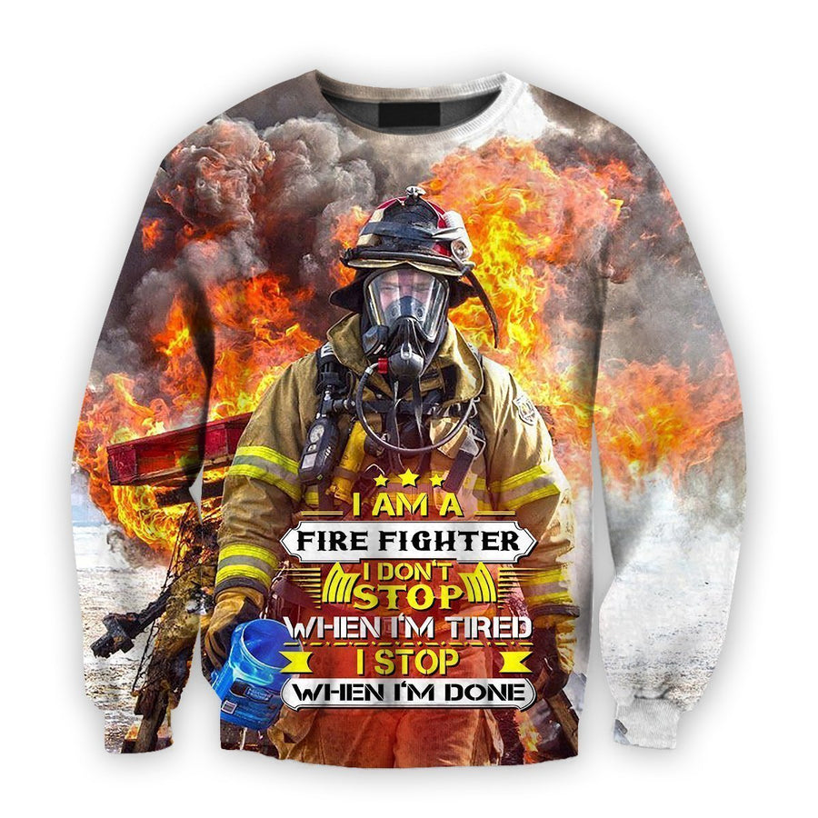 All Over Printed fire fighter hoodie-Apparel-HbArts-Hoodies-S-Vibe Cosy™